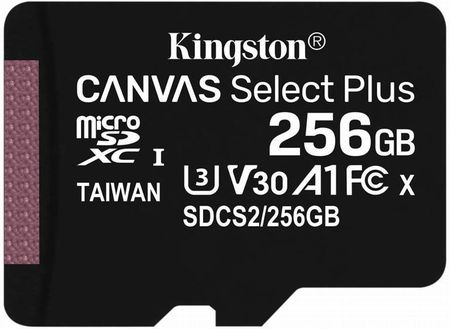 Kingston microSDXC 256GB Canvas Select 80R CL10 UHS-I (SDCS256GBSP)