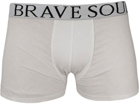 Męskie, Bawełniane Bokserki Brave Soul, Bawełna z Elastanem, Białe, Obcisłe MAJBRSCLARKbiale