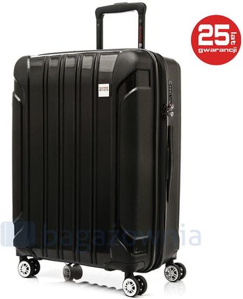Średnia walizka SWISSBAGS TOURIST II 65 CM (M) Czarna - czarny
