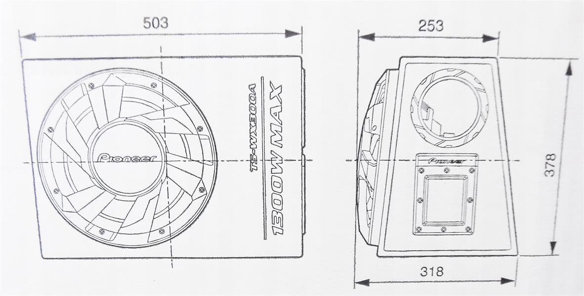 Pioneer TS-WX300A czarny