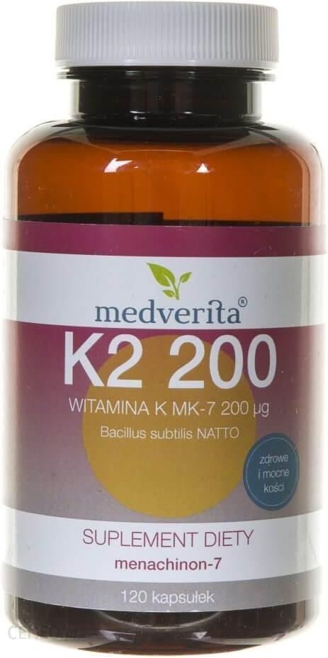 Medverita Witamina K2 Mk7 Vitamk7 Z Natto 200mcg 120 Kaps