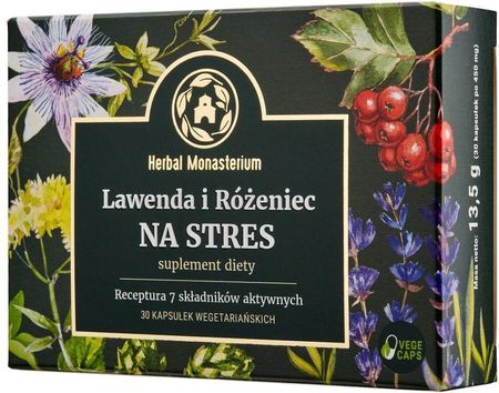 Herbal Monasterium Lawenda i Różeniec na stres 30 kaps