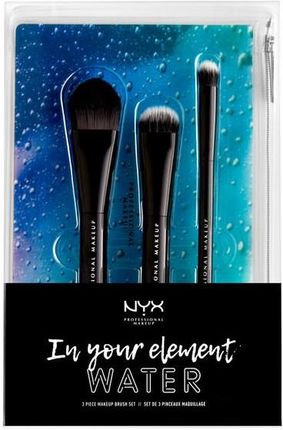 NYX Professional Makeup In Your Element Water Pędzle do makijażu 3 Szt.