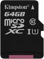Zdjęcie Kingston microSDXC 64GB Canvas Select Class10 (SDCS64GBSP) - Gdynia