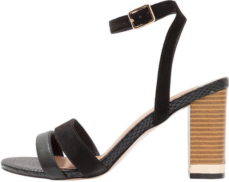 River Island Wide Fit Sandały na obcasie black Ceny i River Island Sandały na obcasie black