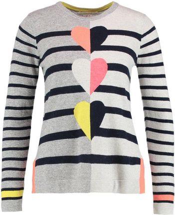 White Stuff TRIO HEART JUMPER Sweter grey Ceny i opinie