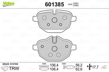 VALEO Klocki hamulcowe - komplet 601385