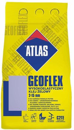 Atlas Zaprawa Geoflex Biały 5Kg Wysokoelastyczny Klej Żelowy