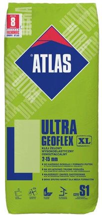 Atlas Zaprawa Geoflex Ultra A25Kg Wysokoelastyczny Odkształcalny Klej Żelowy