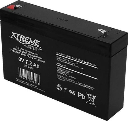 Xtreme Akumulator Ołowiowy Agm 6V 7,2Ah 82-207
