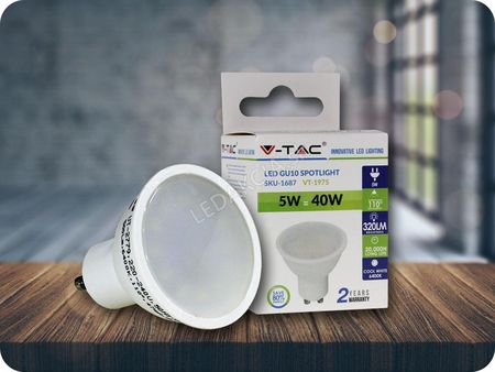 V-TAC GU10 Żarówka LED 5W Zimna biała 6000K (3800157606264)