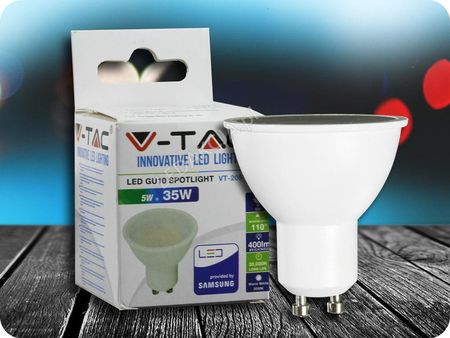 V-TAC GU10 LED ŻARÓWKA 5W, 110 °, 400 LM - (3800157631662)