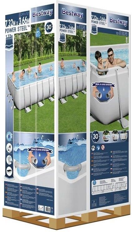 Bestway Basen Stelażowy 732x366x132 56475 - zdjęcie 9 Bestway Basen Stelażowy 732x366x132 56475