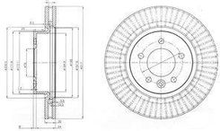 Delphi Tarcza Ham./Prz/ Land Rover Discovery 2 7Td 04-07 @317X30 Bg9006C