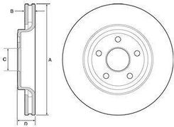 Delphi Tarcza Ham./Prz/ Jeep Grand Cheroke 11- Bg9121C