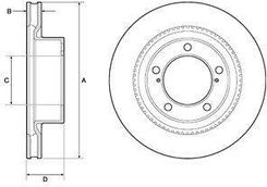 Delphi Tarcza Ham./Prz/ Toyota Land Cruiser 200Vdj2,Uzj2 01/08- Bg9131