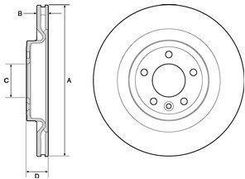 Delphi Tarcza Ham./Tył/ Land Rover Range Rover Sportlw 04/13- Bg9146C