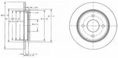 Delphi Tarcza Ham./Tył/ Ford Focus Daw,Dbw 10/98-11/04 Bg3054C