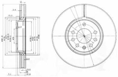 DELPHI TARCZA HAM./PRZ/ OPEL VECTRA C 04/02- BG3772C