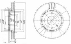 Delphi Tarcza Ham./Prz/ Mitsubishi Carisma 97- Bg3501C