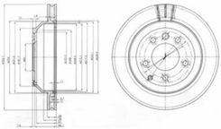 Delphi Tarcza Ham./Tył/ Vw Touareg 02- Bg3775C