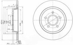 Delphi Tarcza Ham./Tył/ Ford Focus C-Max 03- @2 80X11 Bg3897C