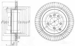 Delphi Tarcza Ham./Prz/ Land Rover Range Rover Iii 4,2 05- @350X20 Bg3925C