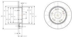 Delphi Tarcza Ham./Tył/ Honda Civic 06- Bg4118C