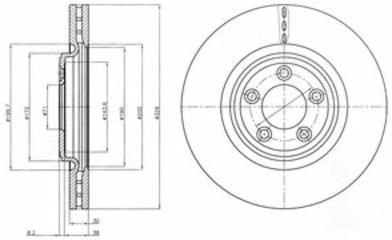 DELPHI TARCZA HAM./PRZ/ JAGUAR XJ 06- BG4203C