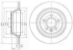 Delphi Tarcza Ham./Tył/ Volvo S80,V70 06- Bg4238C