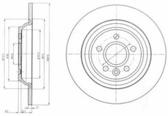 Delphi Tarcza Ham./Tył/ Volvo S80,V70 06- Bg4239C