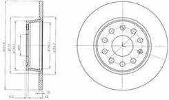 Delphi Tarcza Ham./Tył/ Vw Bettle 09- Bg4324C