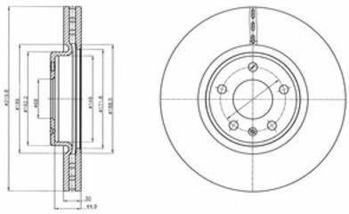 DELPHI TARCZA HAM./PRZ/ AUDI A7 10- BG4346C