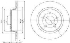 Delphi Tarcza Ham./Tył/ Ford C-Max 10- Bg4533C