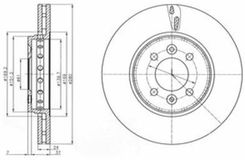 Delphi Tarcza Ham./Prz/ Dacia Lodgy 12- Bg4536C