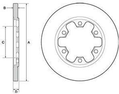 Delphi Tarcza Ham./Tył/ Ford Transit 14- Bg4680C