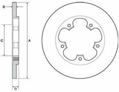 Delphi Tarcza Ham./Tył/ Ford Transit 14- Bg4681C