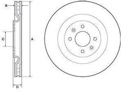 Delphi Tarcza Ham./Prz/ Citroen Ds3208 11- Bg4689C