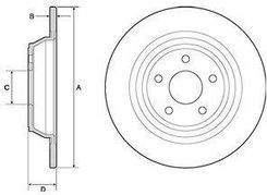Delphi Tarcza Ham./Tył/ Ford Mondeo V 09/14- Bg4703C