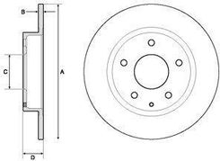 Delphi Tarcza Ham./Tył/ Mazda 3Bm 09/13- Bg4707C