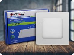 Zdjęcie V-Tac Panel Led 6W, Kwadrat (420Lm) Barwa Światła: Ciepła Biała 3000K - Twardogóra