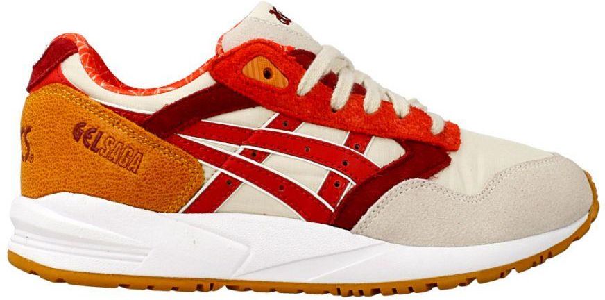 Asics gel saga 2024 off white red