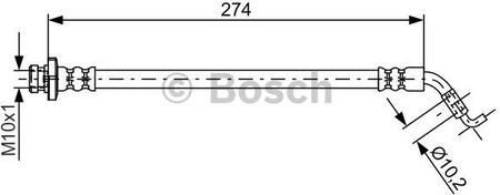 Bosch Przewód Hamulcowy Elastycznyyczny 1987481820 Nissan Murano 3.5 08-, 2.5Dci 4X4 10- 