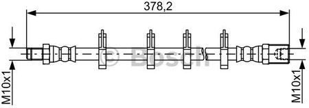 Bosch Przewód Hamulcowy Elastycznyyczny 1987481847 Iveco Daily 35 C 12 06-11, 40 C 12 06-09, 29 L 12 06-11 