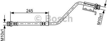 Bosch Przewód Hamulcowy Elastycznyyczny 1987481876 Hyundai Ix20 1.4 10-/ Kia Venga 1.4 09-, 1.4Crdi 09- 