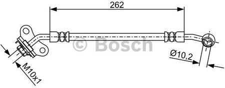 Bosch Przewód Hamulcowy Elastycznyyczny 1987481893 Kia Carnival 2.9Crdi 06-12, 2.7 V6 06-12 