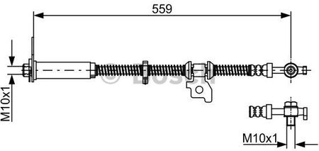 Bosch Przewód Hamulcowy Elastycznyyczny 1987481940 Land Rover Range Rover Ii 2.5D Awd 94-02, 4.6I V8 Awd 94-02 