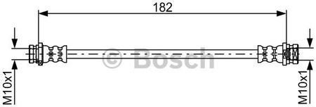 Bosch Przewód Hamulcowy Elastycznyyczny 1987481752 Mercedes Citan 109 Cdi 12-, 108 Cdi 12-, 111 Cdi 13- 