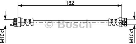 Bosch Przewód Hamulcowy Elastycznyyczny 1987481753 Mercedes Citan 109 Cdi 12-, 108 Cdi 12-, 111 Cdi 13- 
