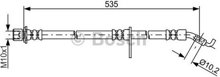 Bosch Przewód Hamulcowy Elastycznyyczny 1987481774 Daihatsu Terios 1.5I 4Wd 06-, 1.3I 4Wd 06- 